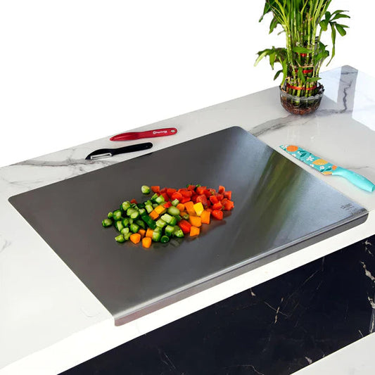 Scratch Less Stainless Steel Kitchen Chopping Board (Big Size)- 306 Food Grade Steel