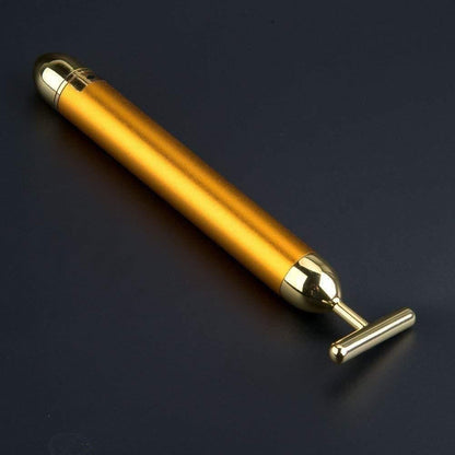 24K Gold Energy Beauty Bar Electric Facial Massage Roller